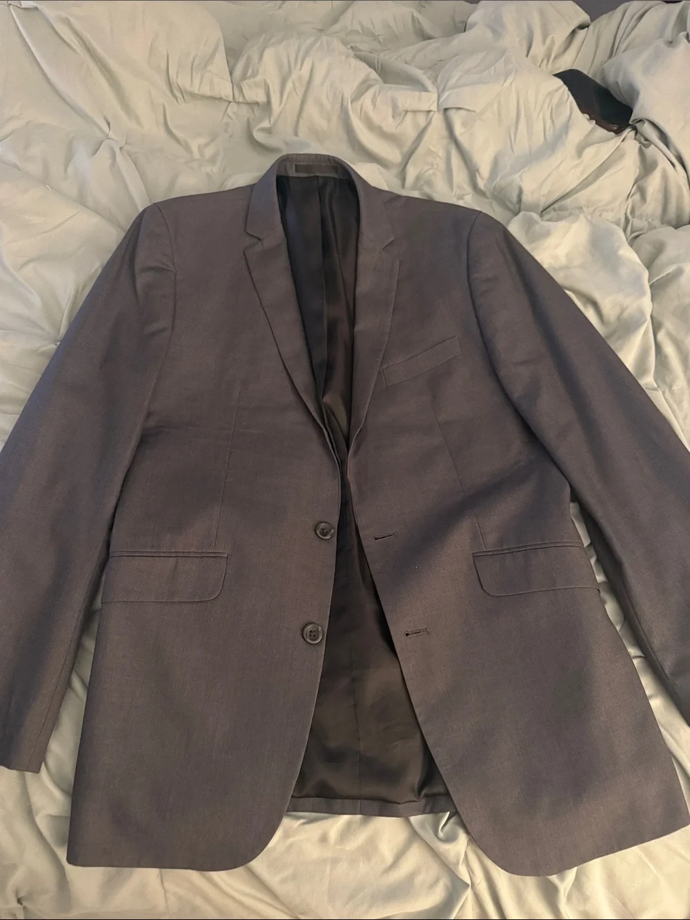 Kenneth Cole Dark Gray Two-Button Blazer